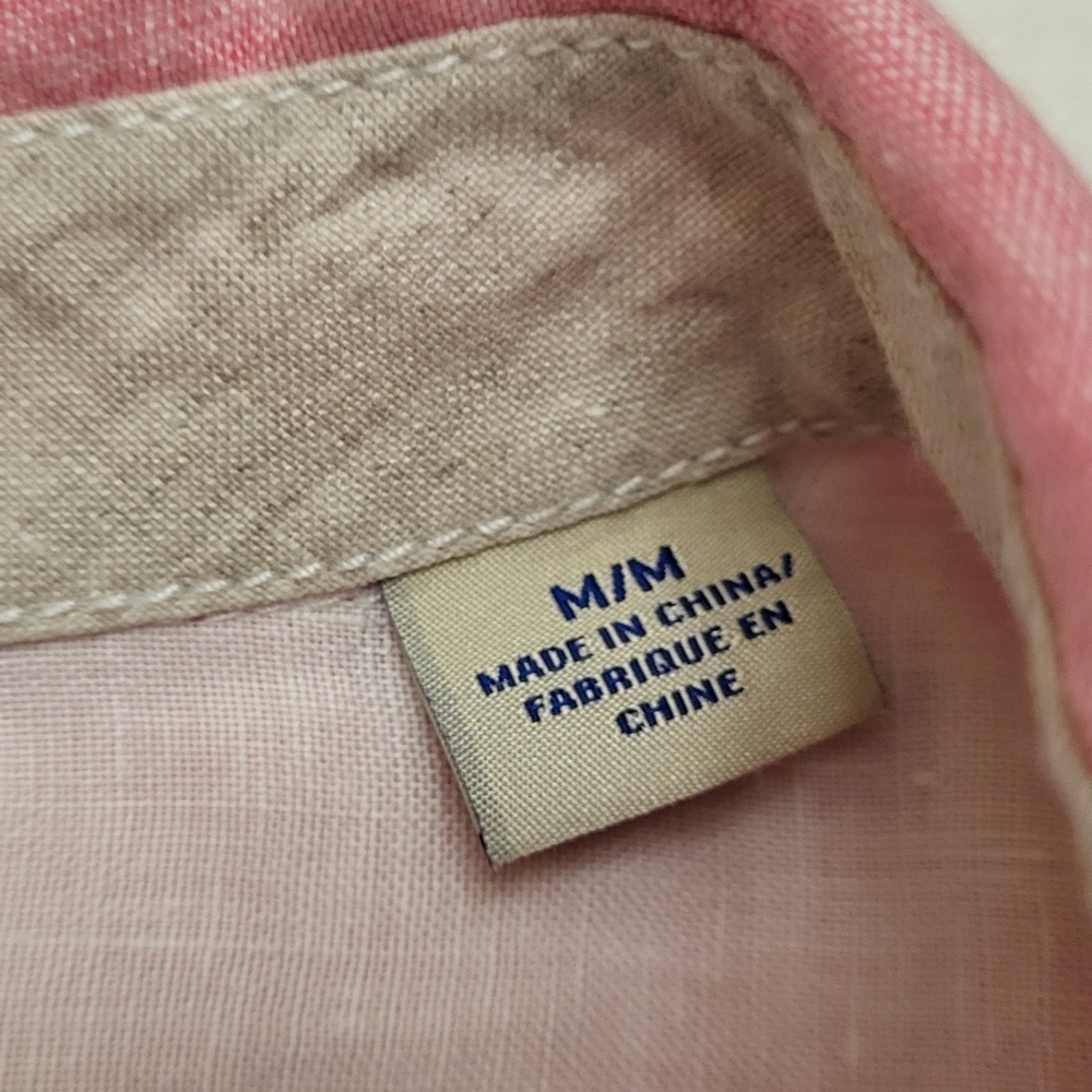 Tommy Bahama Party Bougainvillea Pink Breezer Short Sleeve Linen Shirt Men's M - Picture 6 of 9
